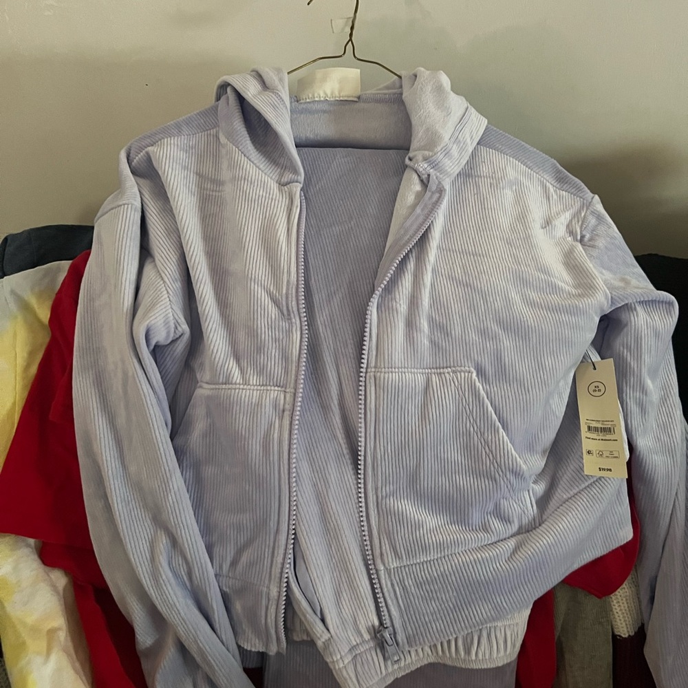 No Boundaries Light Purple Corduroy Hoodie